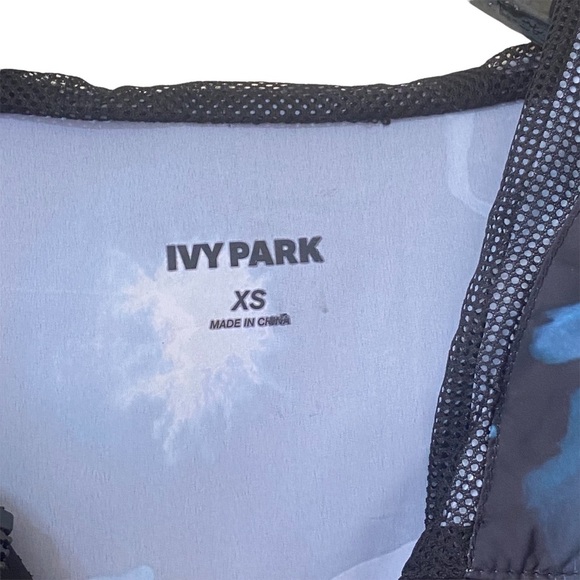 Ivy Park Mixed Mesh Windbreaker Hoodie in Ink‎ Floral - Picture 7 of 12